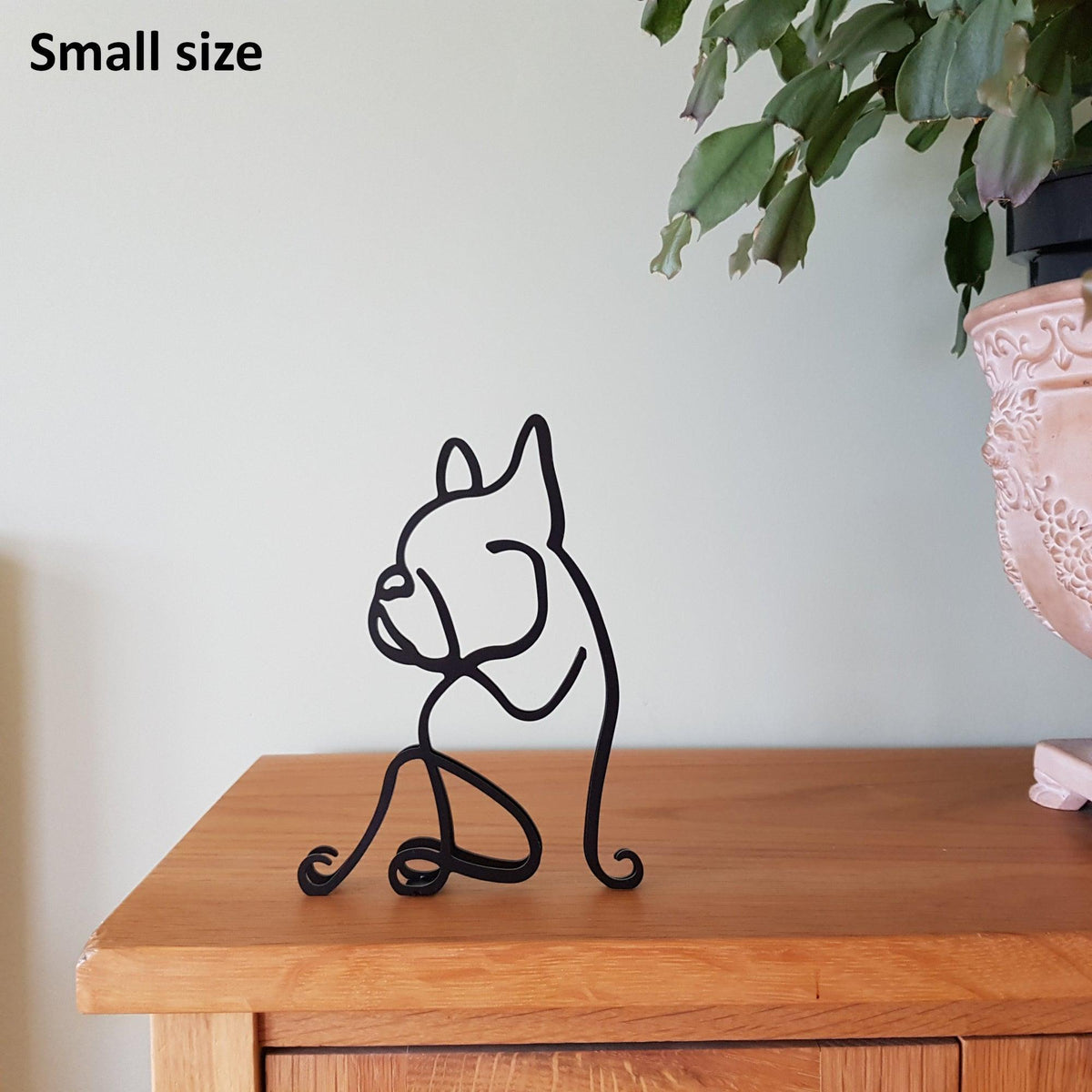 minimalist french bulldog stylish metal ornament