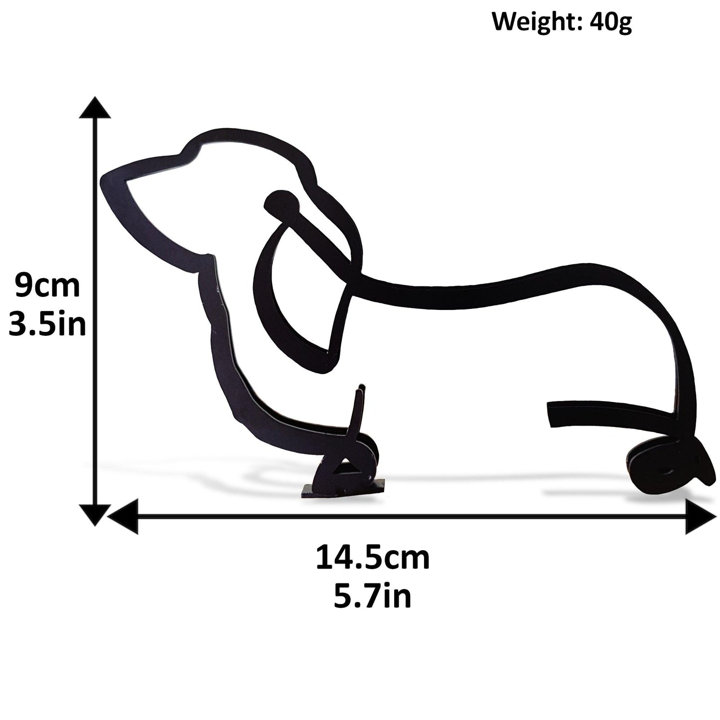 dimensions for basset hound minimalist statue ornament