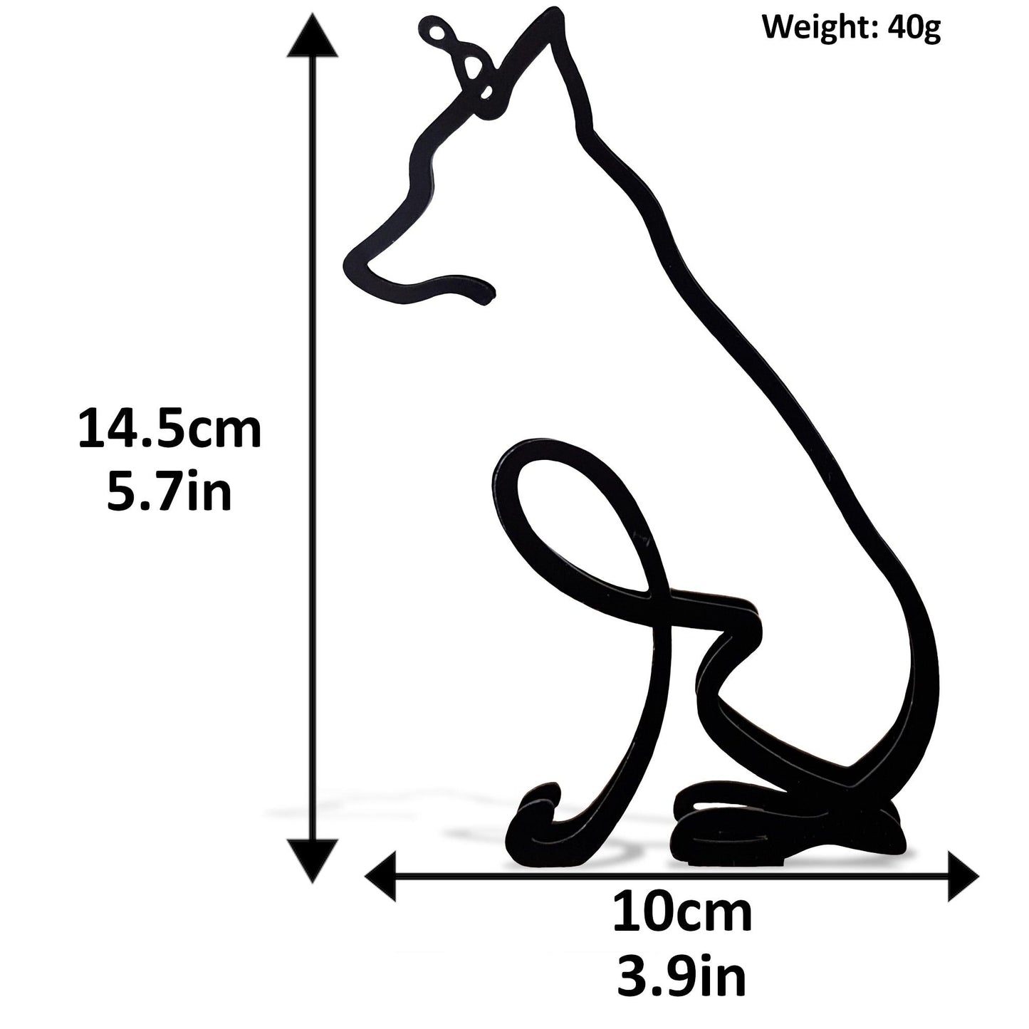 dimensions for border collie small minimalist dog statue