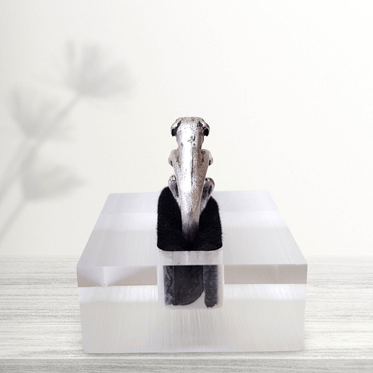 back view of boxer dog novelty adjustable midi ring