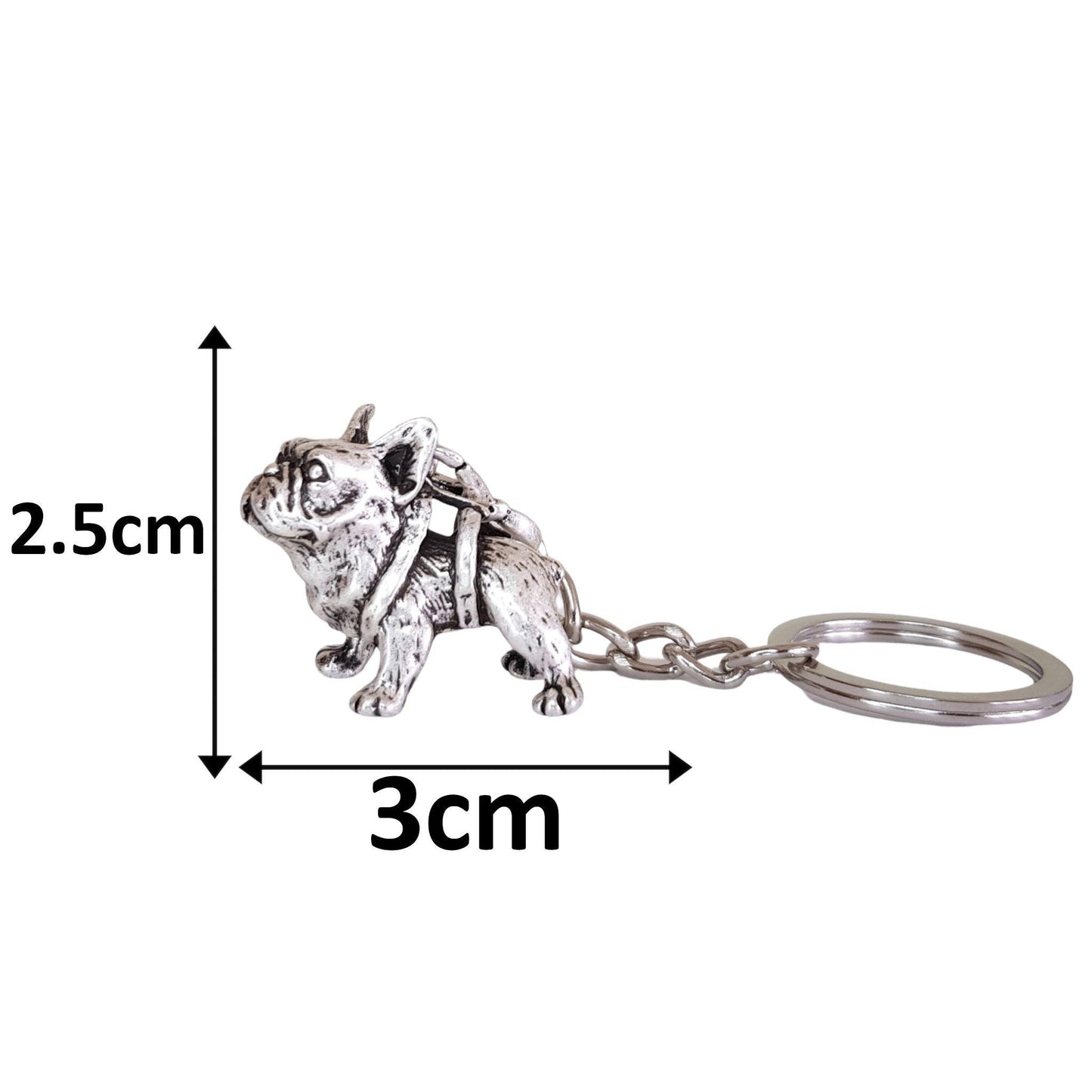 french bulldog keychain dimensions