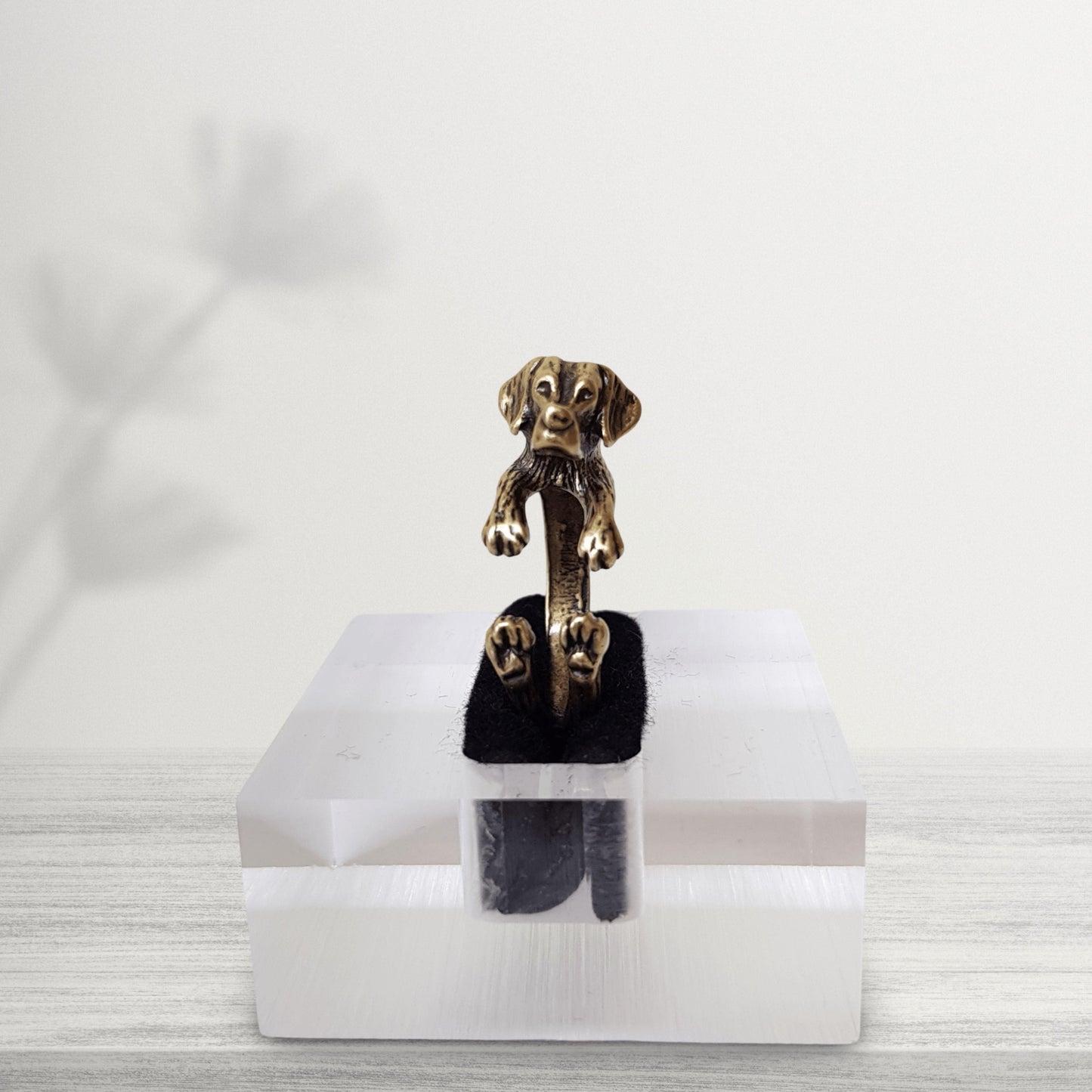 novelty labrador bronze midi dog ring DoggoZone
