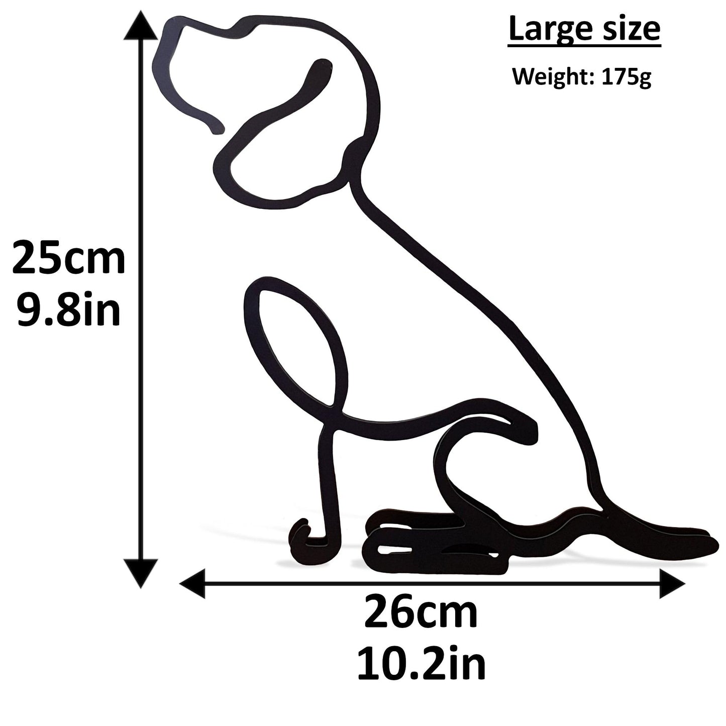 dimensions for beagle minimalist large metal dog sculpture