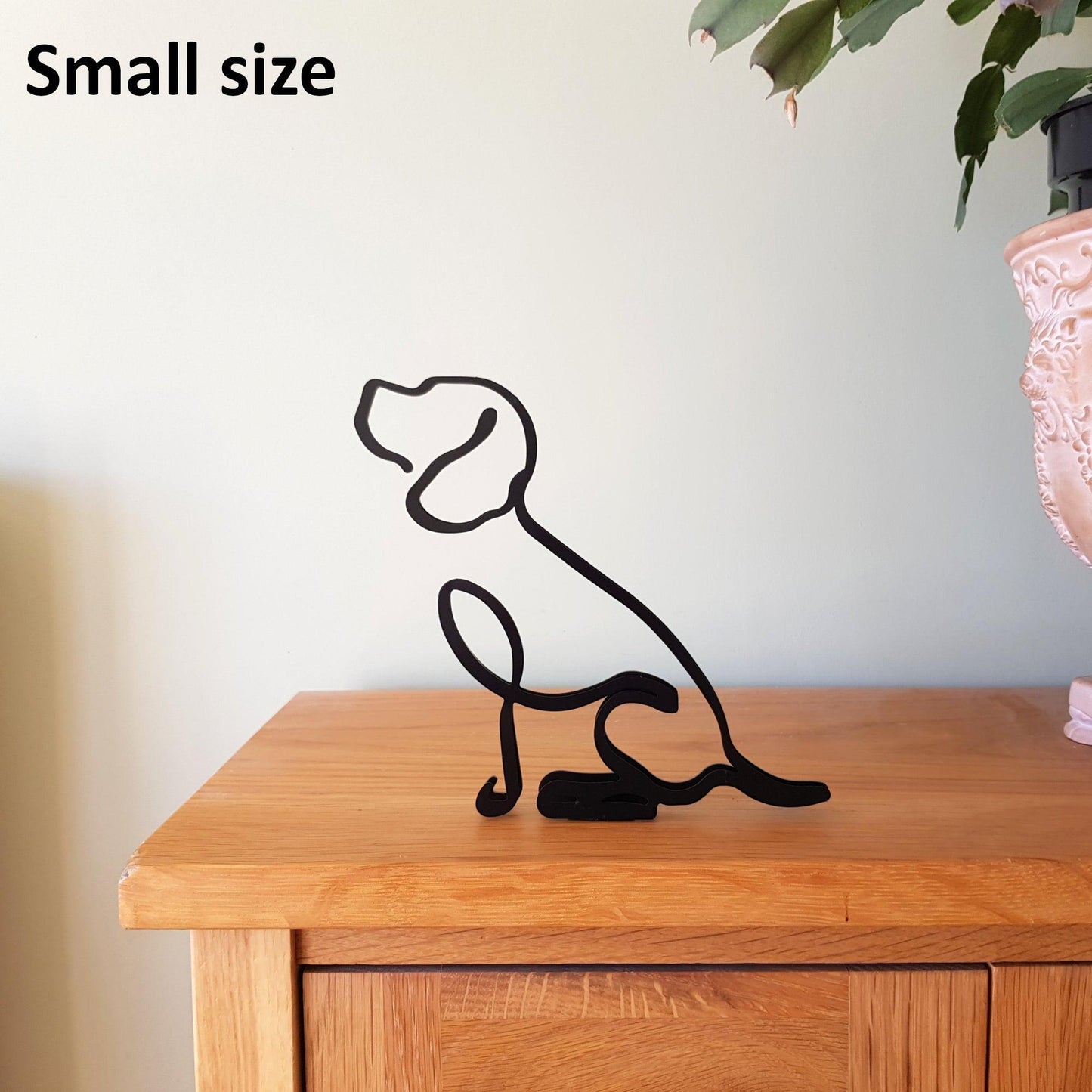 artistic beagle minimalist metal statue ornament
