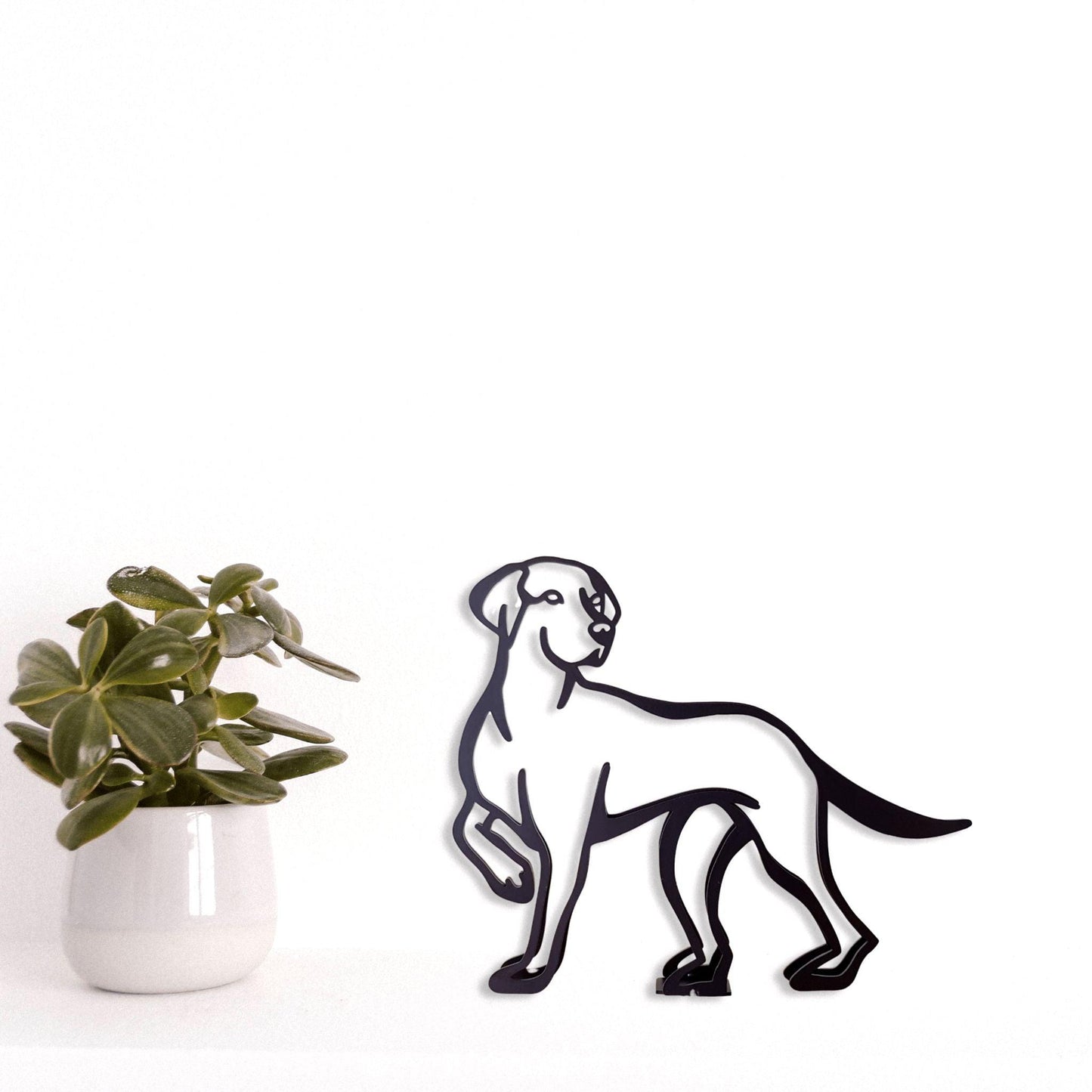 vizsla minimalistic dog sculpture home décor in black