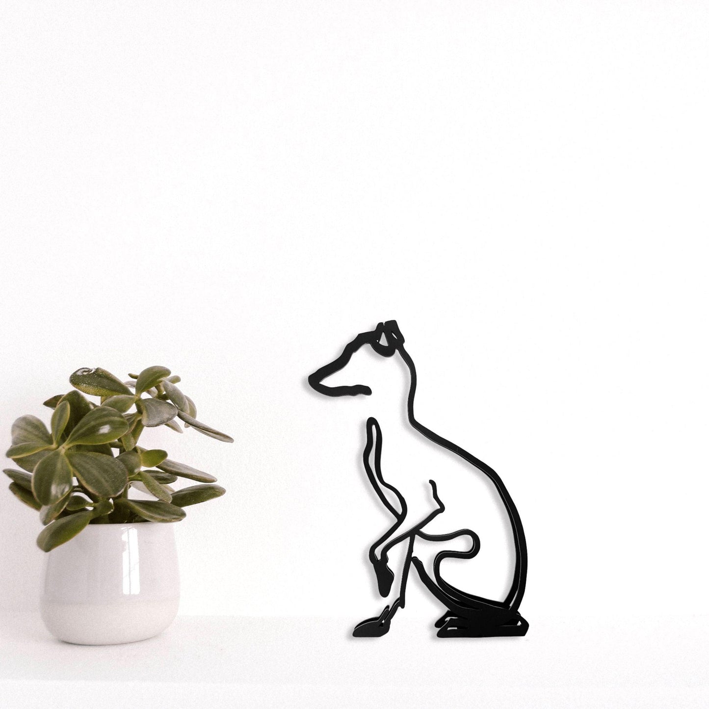 whippet dog statue stylish ornament