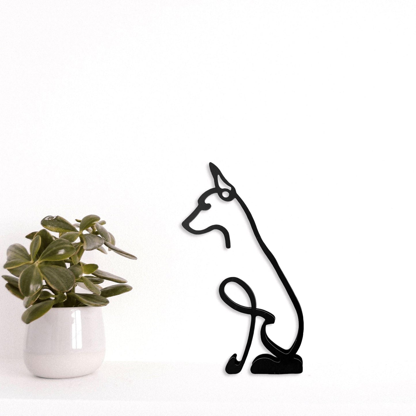 metal doberman dog sculpture for home décor