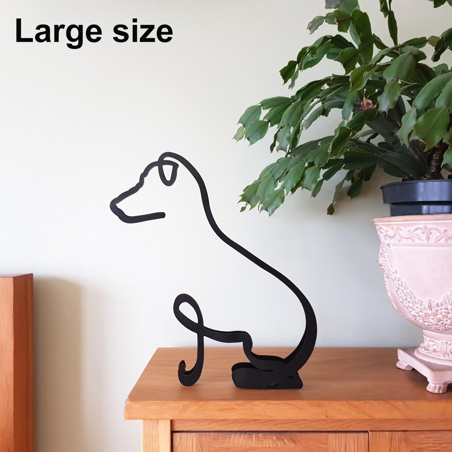 jack russell minimalistic modern black statue ornament