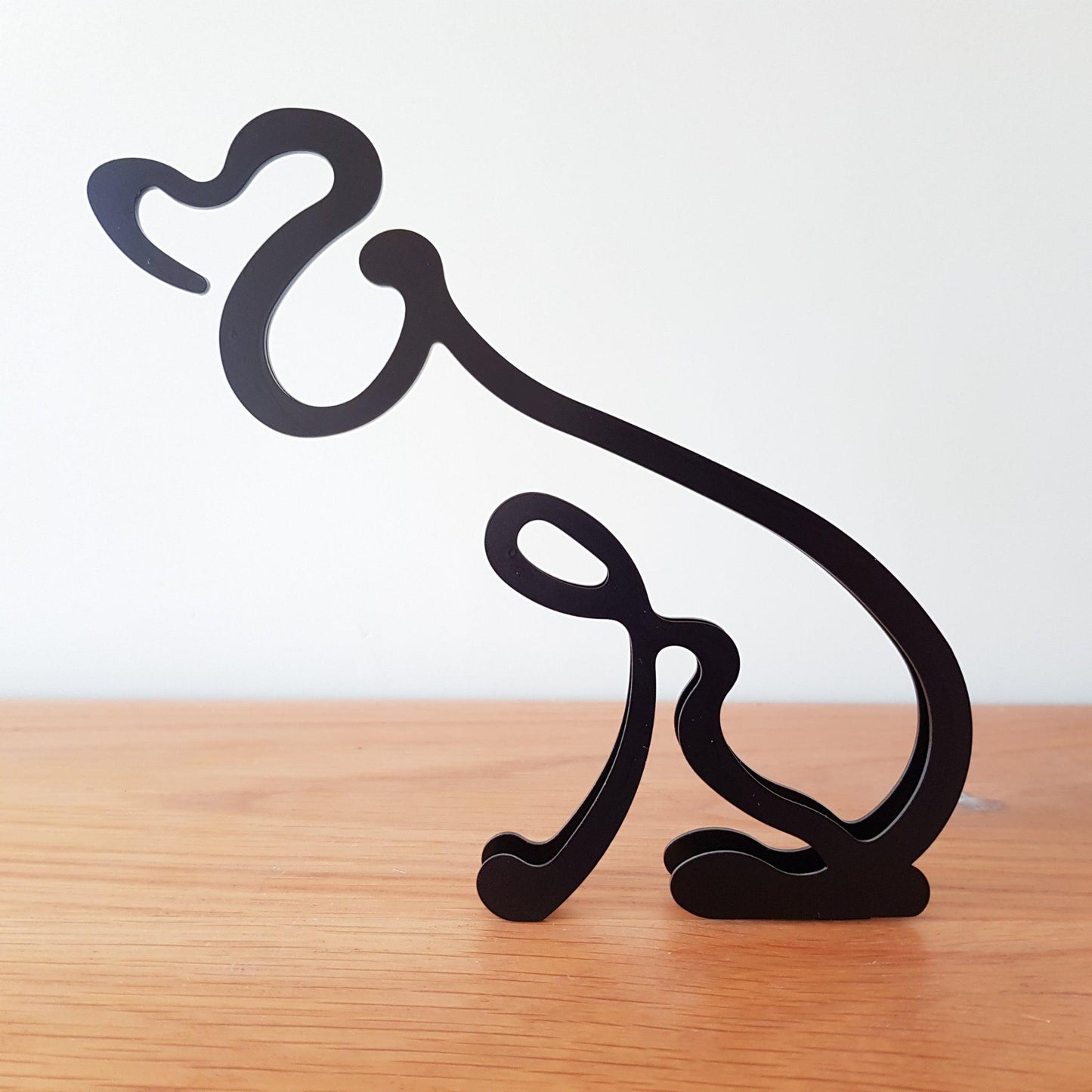 cute poodle minimalist stylish metal dog sculpture