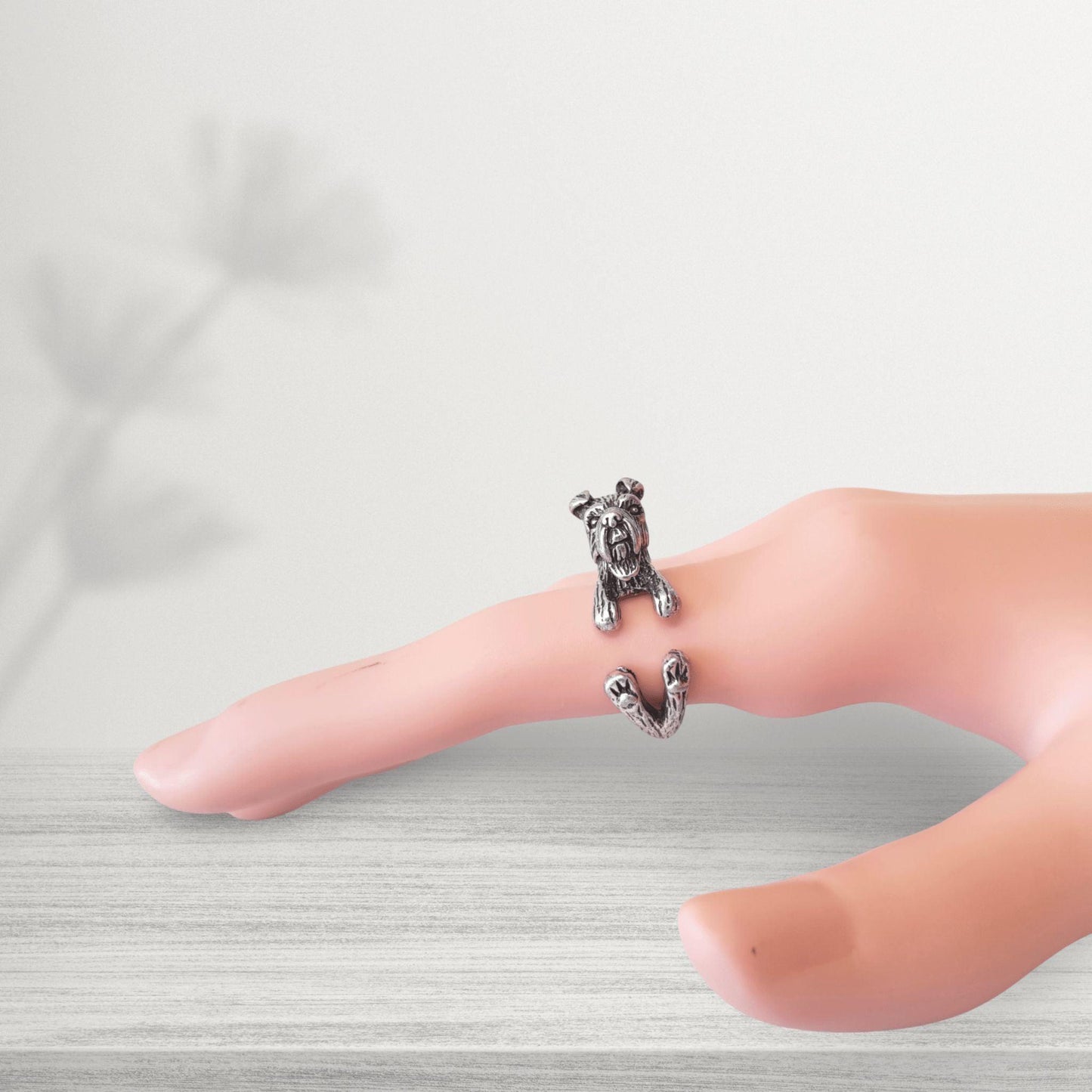 novelty airedale terrier midi ring jewellery