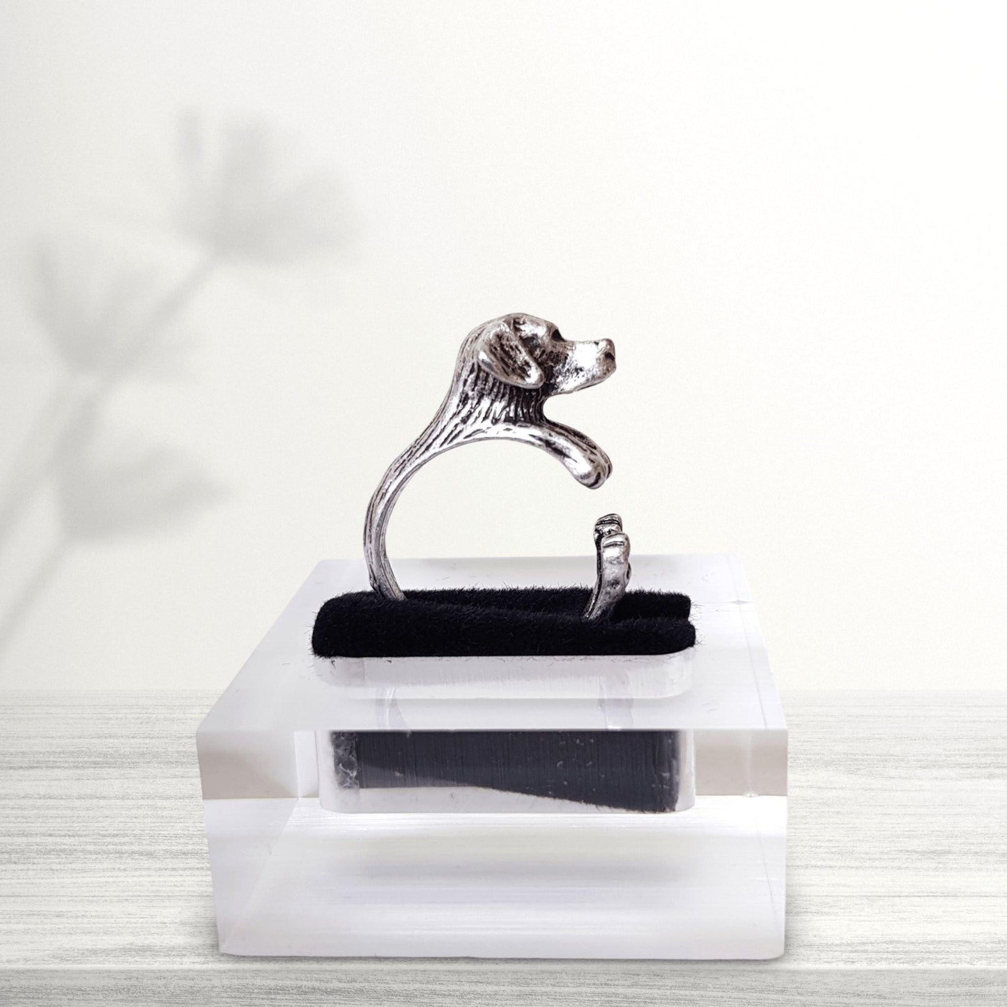 labrador midi silver dog ring - doggoZone
