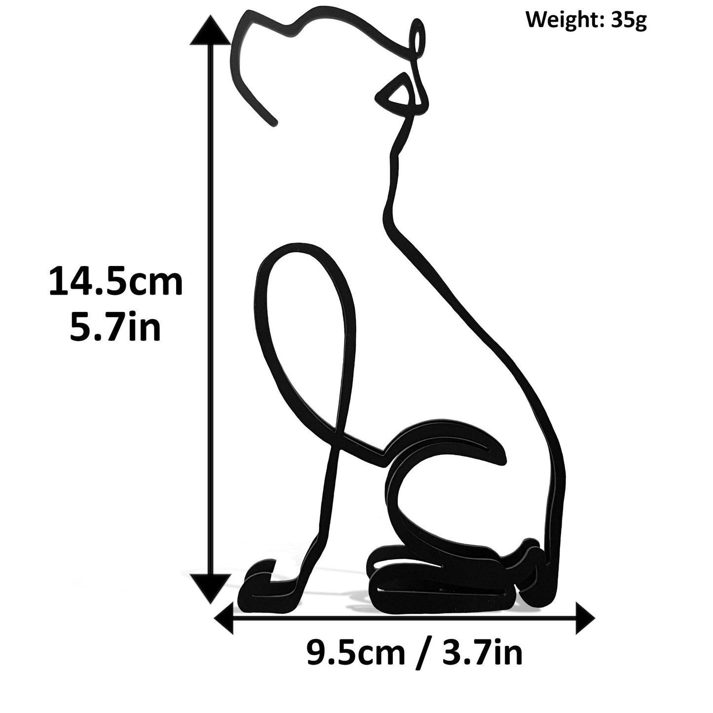 dimensions for american pit pull small minimalistic metal statue