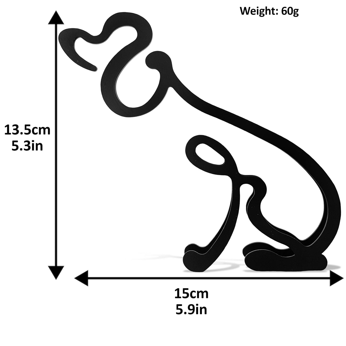 dimensions for artistic poodle statue ornament