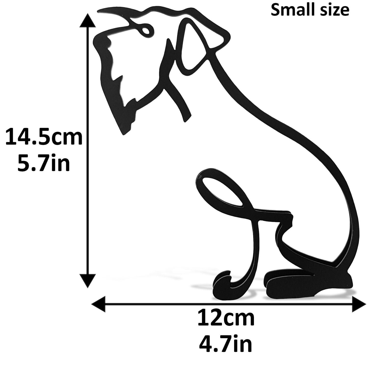 dimensions for schnauzer small artistic modern metal statue