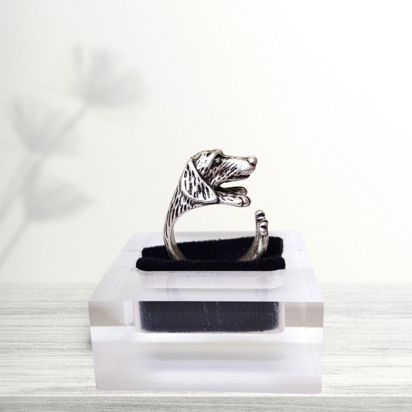 profile view dachshund novelty dog ring