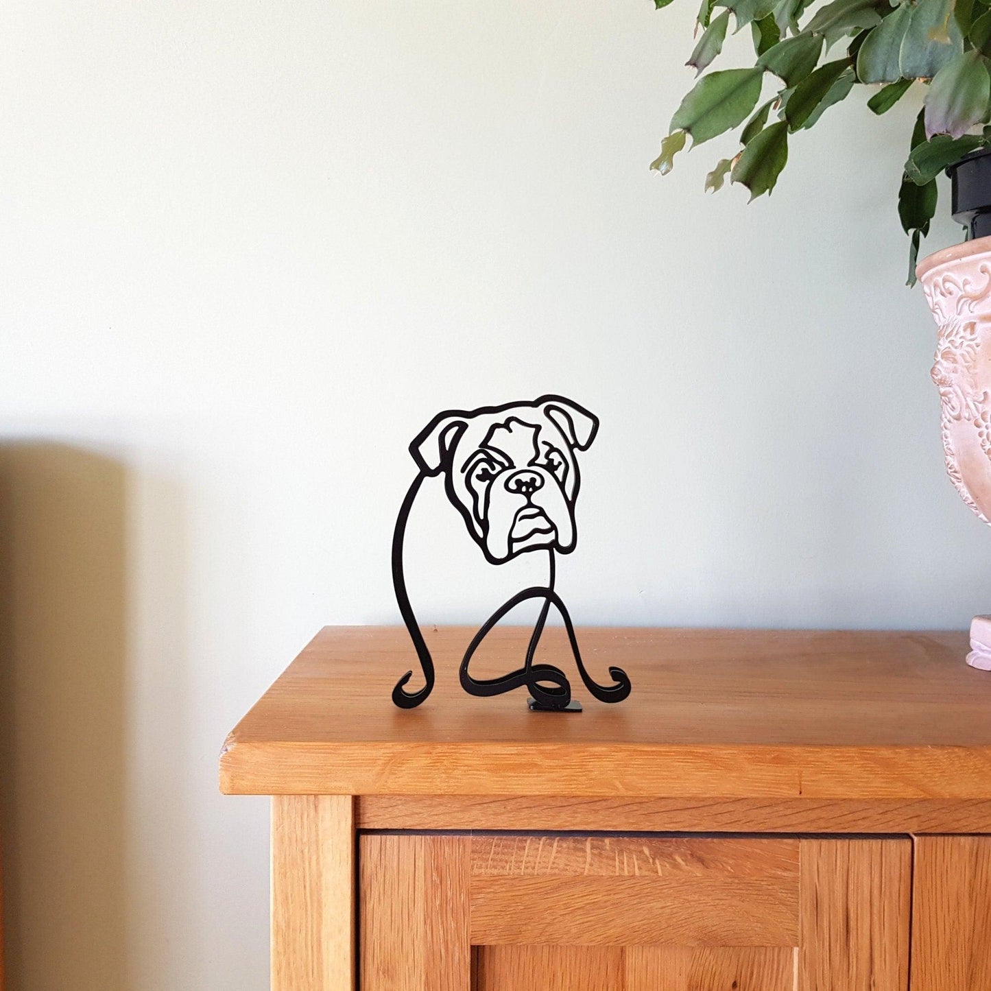 cute english bulldog small artistic modern statue ornament