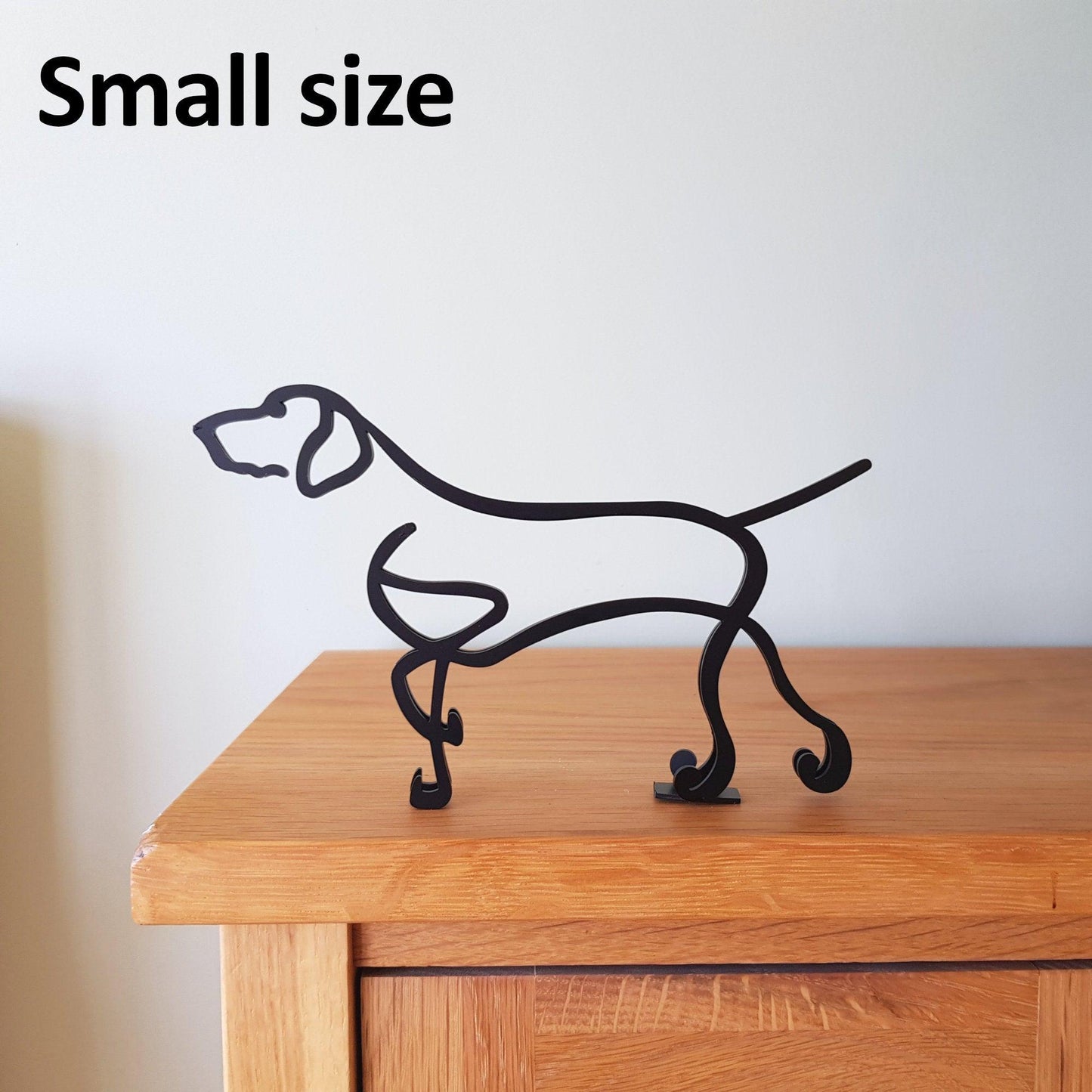 german pointer artistic style black metal statue ornament