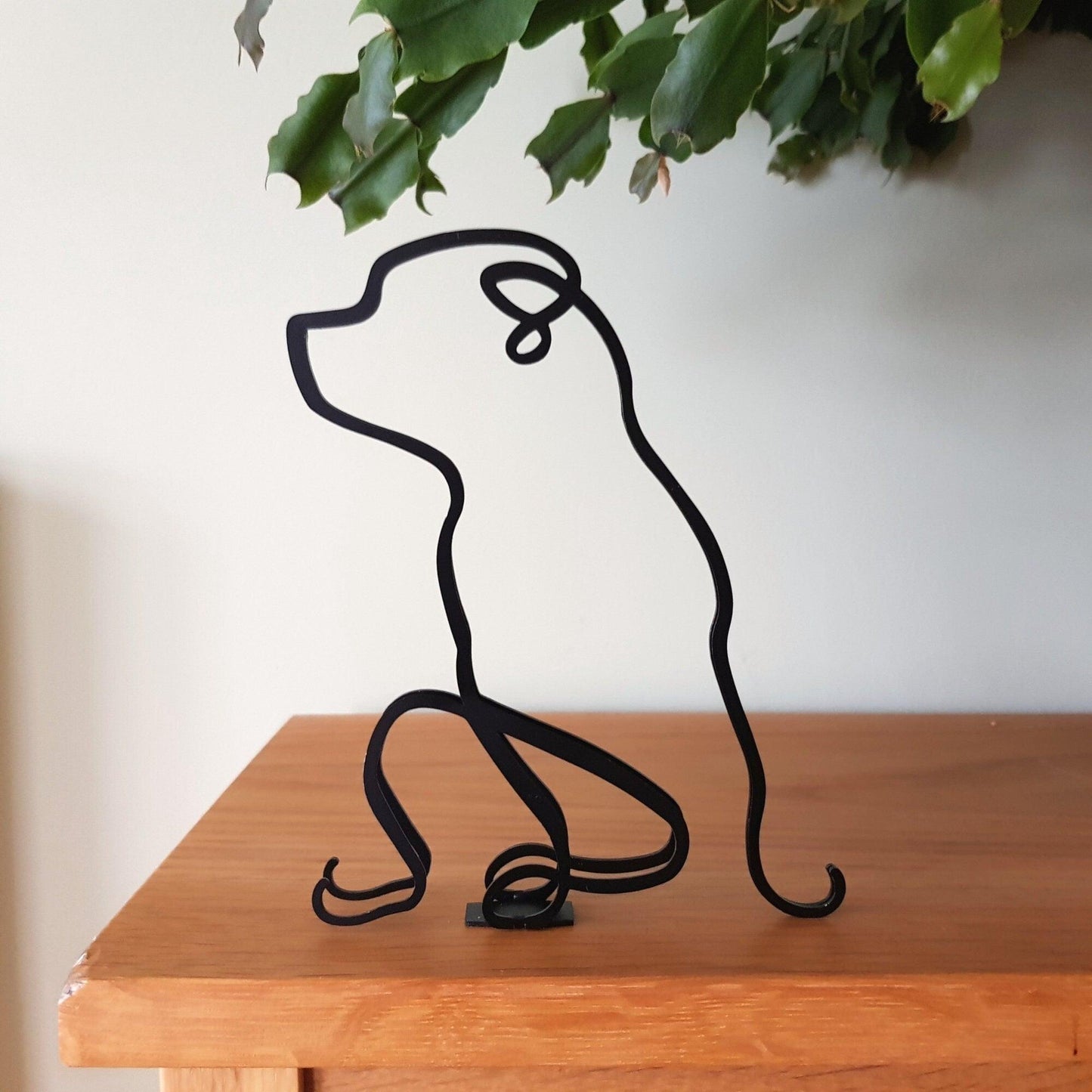 minimalist rottweiler metal dog sculpture modern style