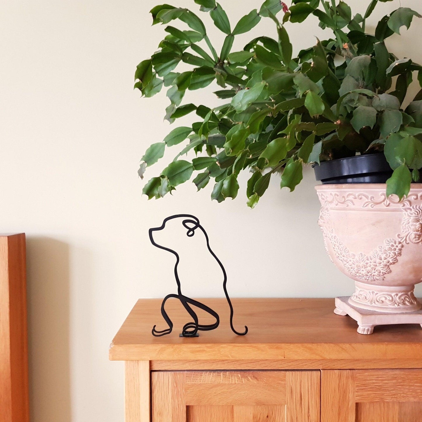 small rottweiler modern minimalist artistic dog statue metal ornament