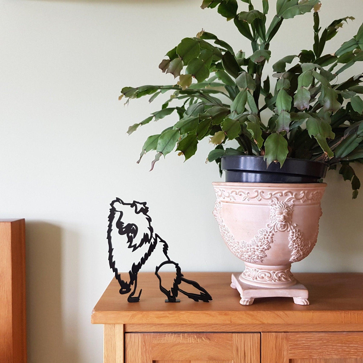 rough collie artistic modern metal statue