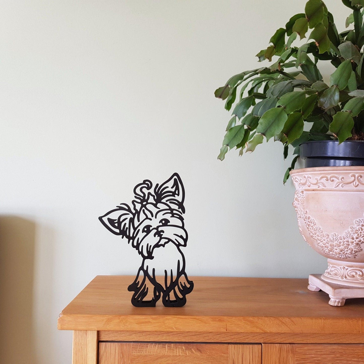 yorkshire terrier modern cartoon style statue ornament gift
