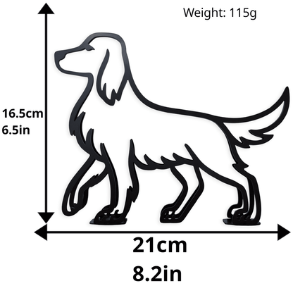 dimensions for Irish setter metal dog statue
