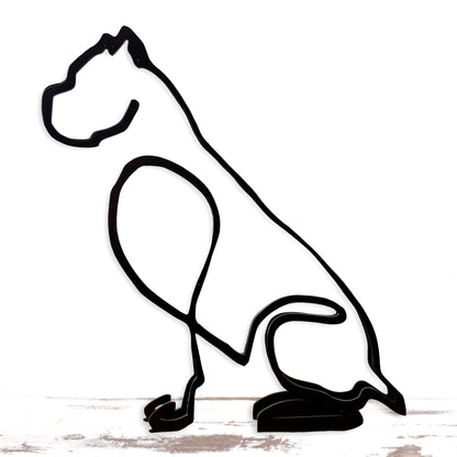 cute cane corso minimalistic dog sculpture silhouette