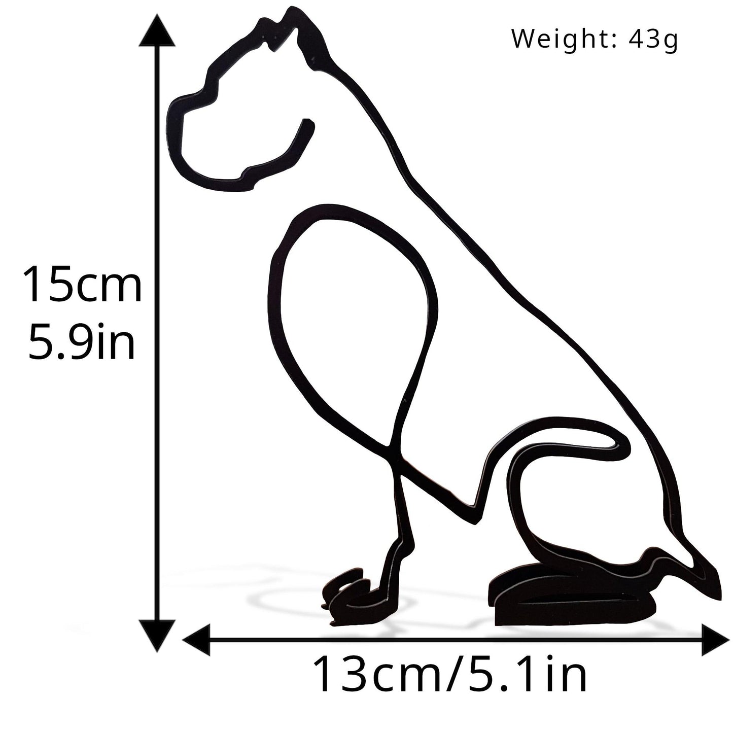 cane corso small size minimalist statue dimensions