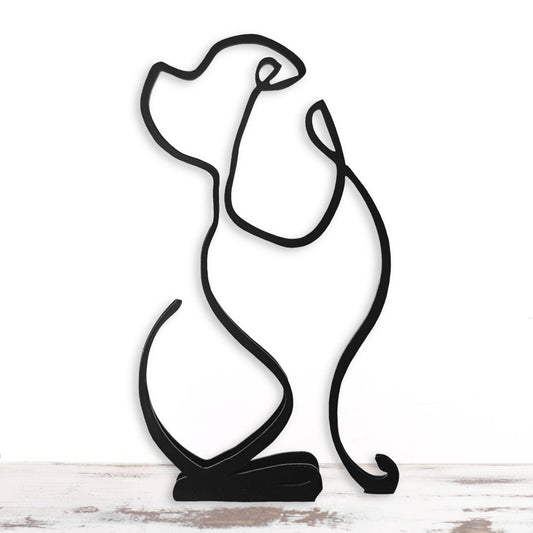 cavalier king charles spaniel Minimalist metal Statue ornament