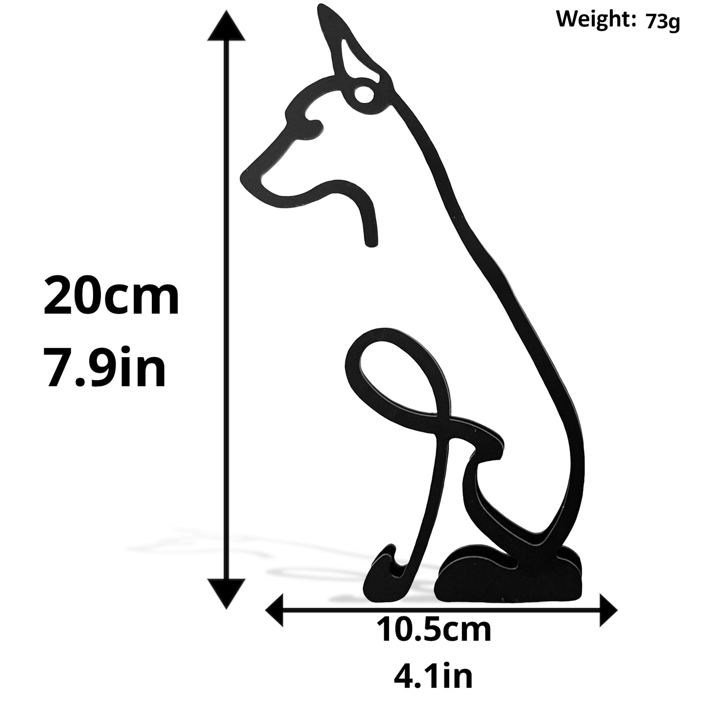 doberman statue size chart