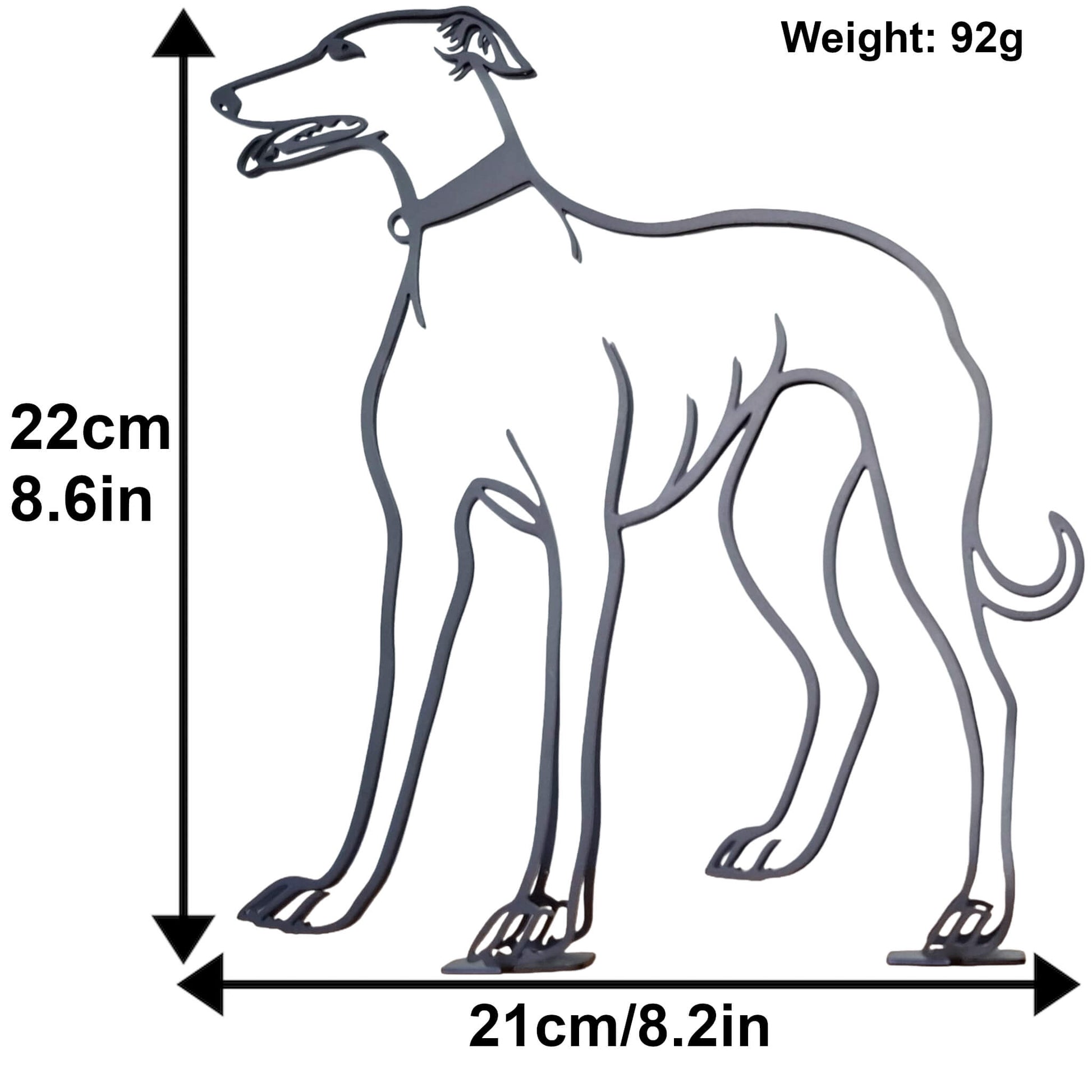 greyhound statue size guide