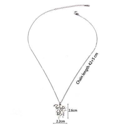 silver jack russell charm and stainless steel chain dimensions