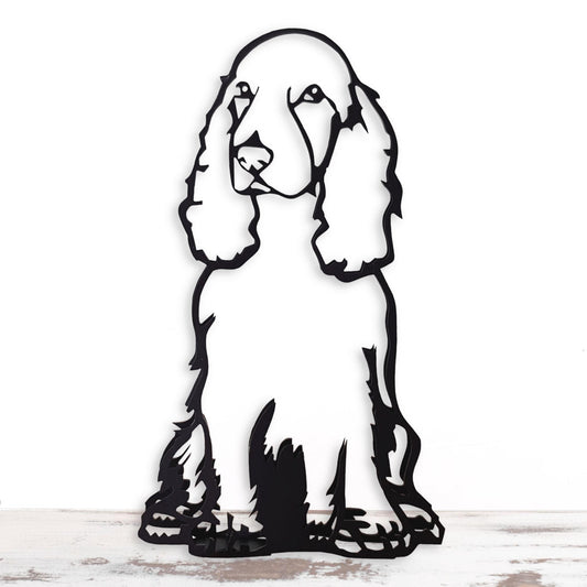 cocker spaniel minimalistic artistic ornament sculpture