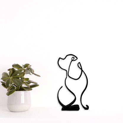 cavalier king charles spaniel Minimalistic metal sculpture