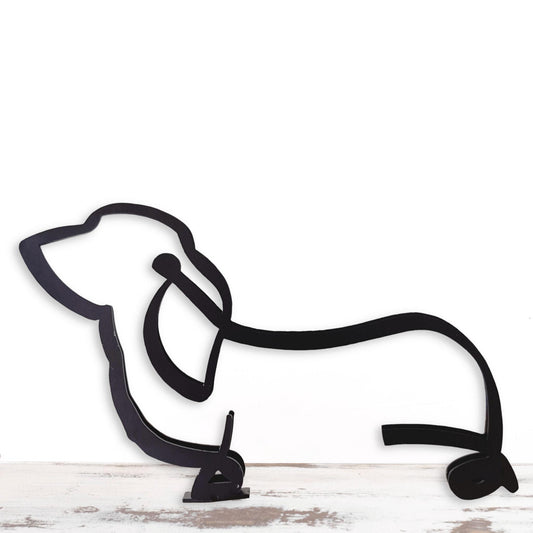 cute basset hound small ornamental sculpture for home décor