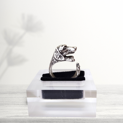 side view Novelty Dachshund Wiener Dog Ring - Doggo-Zone