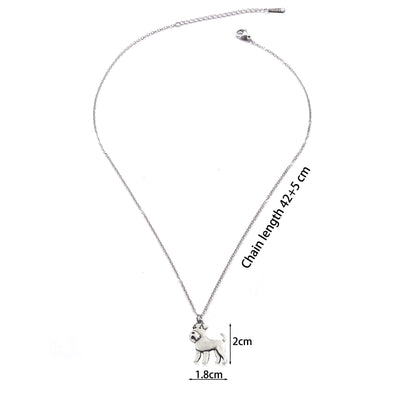 dimensions for 925 silver schnauzer charm necklace