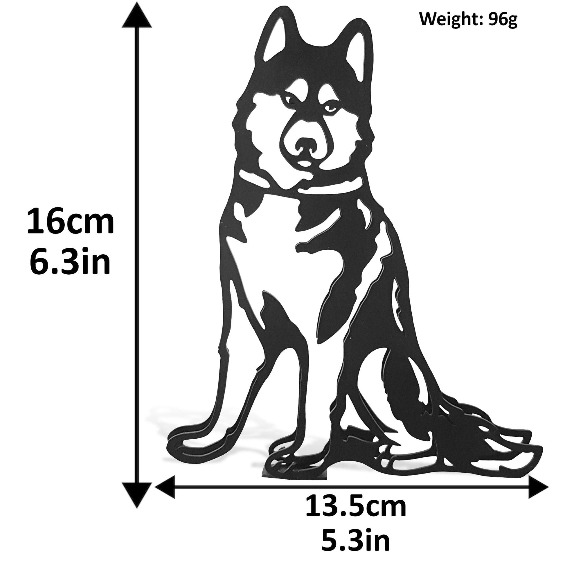 dimensions for siberian husky artistic ornamental statue