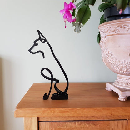 minimalistic modern small metal black statue