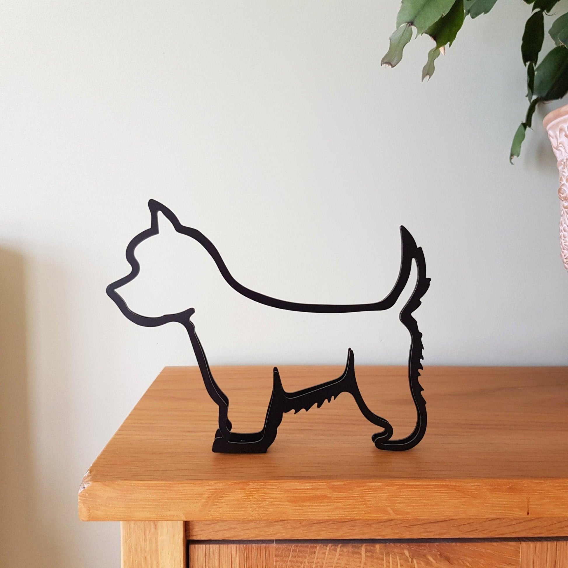 west highland terrier statue gift stylish silhouette style